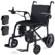 22 lbs Carbon Fiber Electric Wheelchair for Adults, 29-Mile Range Lightweight Foldable Motorized Power Wheelchair with Dual Batteries, Portable Airline-Approved Travel Chair