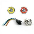 thumbnail image 1 of 22 mm LED Yellow Latching Billet Button with Wire Harness, 1 of 1
