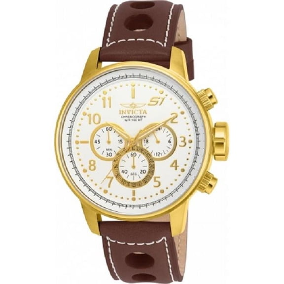 22 mm Mens S1 Rally Quartz Multifunction Gold, Antique Silver Dial Watch