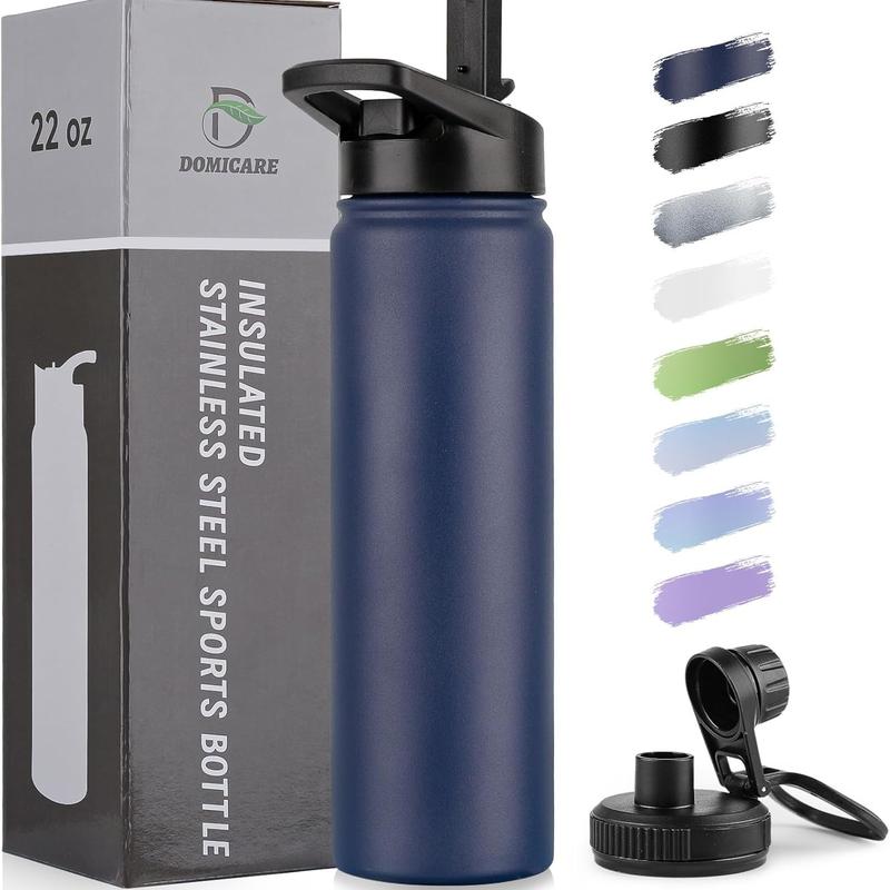 22 oz Vacuum Insulated Stainless Steel Reusable Sports Water Bottle in ...