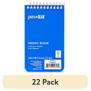 (22 pack) Pen+Gear Memo Book, 3x5, Narrow Ruled Notebook, 80 Sheets, Blue Paper Cover, 1 Count