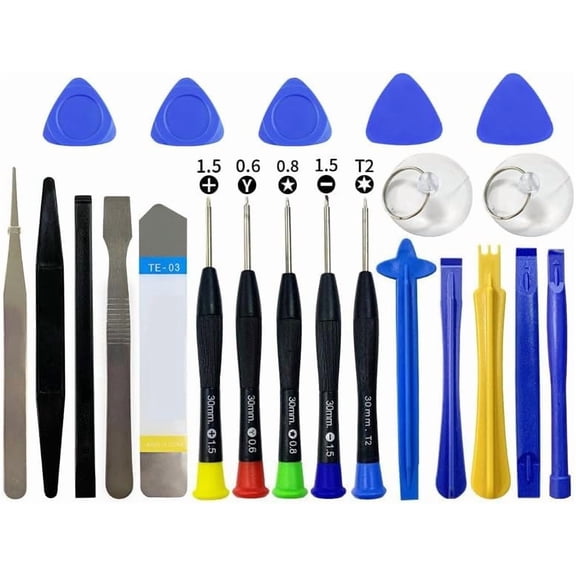 22 pcs Professional Electronic pry Open Tool Multifunctional Repair kit for Opening Cell Phones, laptops, Tablets pry Open to Replace Screen Batteries and More! (A)