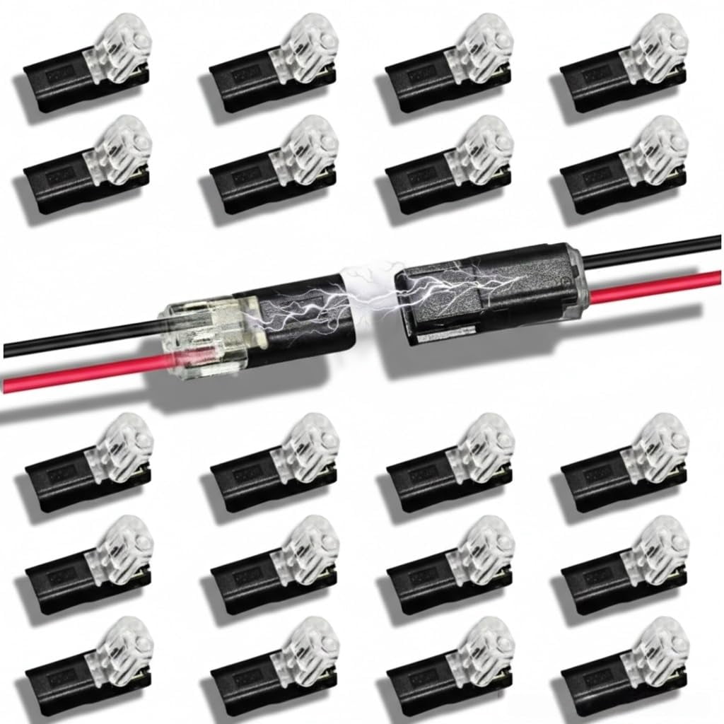 22 ways 18-22 waterproof cable 1.5-2.1 push-in light bar connector, dual line plug connector - 20 quick disconnect wire connectors