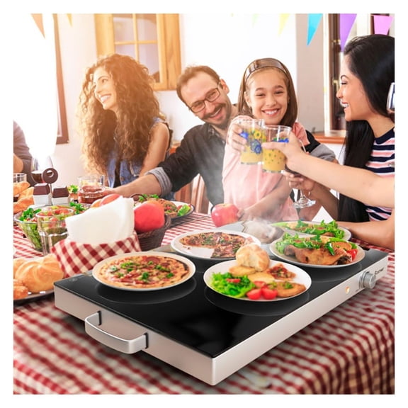 22 x 14 Inch Electric Warming Tray Hot Plate Dish Warmer with Adjustable Temperature