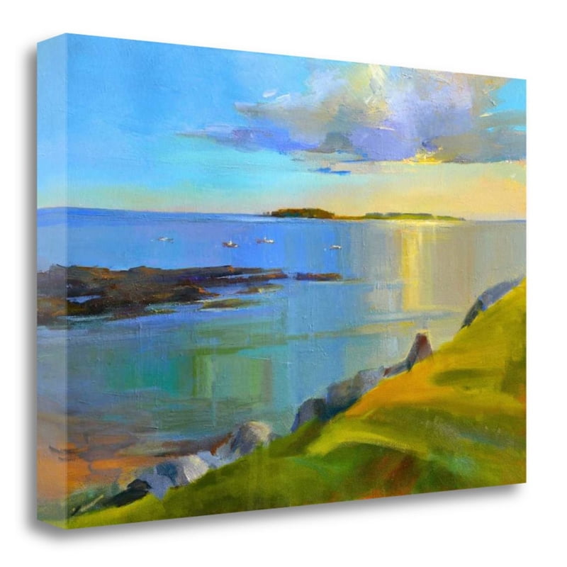 22" x 15" Kettle Cove Boats 2 by Holly Ready Print on Canvas Fabric