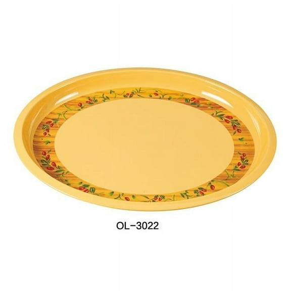 22 x 18 x 1.25 in. Turkey Platter, Olive - Pack of 6