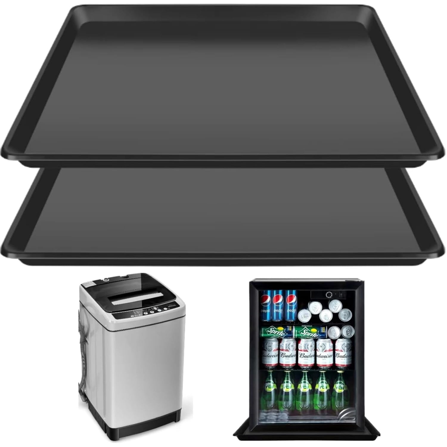 22'' x 21''Large Drip Tray, Mini Fridge Drip Pan, Portable AC Drip Pan, Under Washer Pan, Dishwasher Pan, Oil Drain Pans for Changing Oil