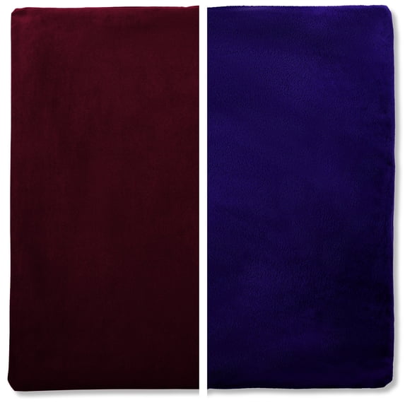 22" x 22" Cover Only Throw Pillowcase Reversible - Mauve Purple: 2 PCS / 4 Sided. Luxurious, Microsuede/Microplush Fabric - Softest / High Thread Count - Washable - Outstanding Beauty & Comfy