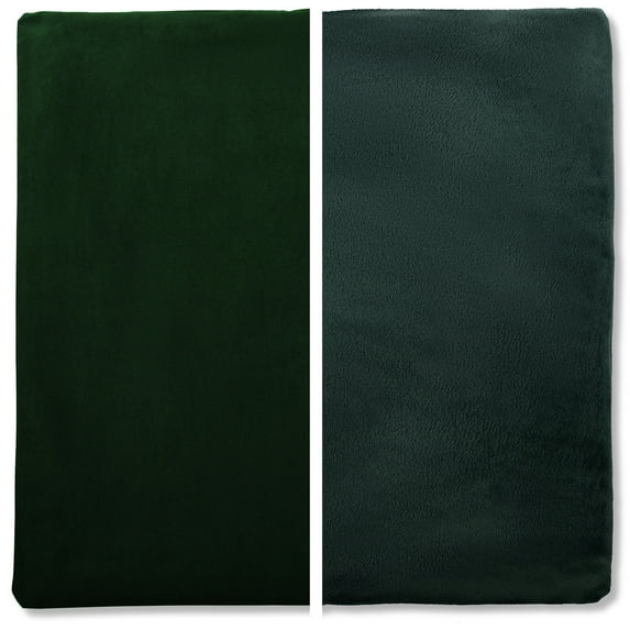 22" x 22" Cover Only Throw Pillowcase Reversible - Ramona Green: 2 PCS / 4 Sided. Luxurious, Microsuede/Microplush Fabric - Softest / High Thread Count - Washable - Beauty, Soft & Comfy