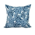 thumbnail image 1 of 22 x 22 Inch Blue Floral Print Decorative Polyester Throw Pillow with a Linen Texture, 1 of 1