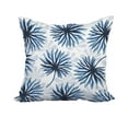thumbnail image 1 of 22 x 22 Inch Blue Floral Print Decorative Polyester Throw Pillow with a Linen Texture, 1 of 1