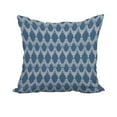 thumbnail image 1 of 22 x 22 Inch Blue Geometric Print Decorative Polyester Throw Pillow with a Linen Texture, 1 of 1
