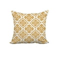 thumbnail image 1 of 22 x 22 Inch Gold Geometric Print Decorative Polyester Throw Pillow with a Linen Texture, 1 of 1