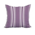 thumbnail image 1 of 22 x 22 Inch Purple Stripe Print Decorative Polyester Throw Pillow with a Linen Texture, 1 of 1