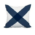 thumbnail image 1 of 22 x 22 Inch X Marks the Spot Navy Geometric Print Decorative Polyester Throw Pillow with Linen Texture, 1 of 1