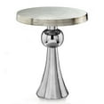 thumbnail image 1 of 22" x 22" x 27" Buffed and Rough Silver Ball Skirt Table, 1 of 3