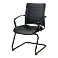 thumbnail image 1 of 22" x 25.5" x 35.4" Black Leather Guest Chair, 1 of 2