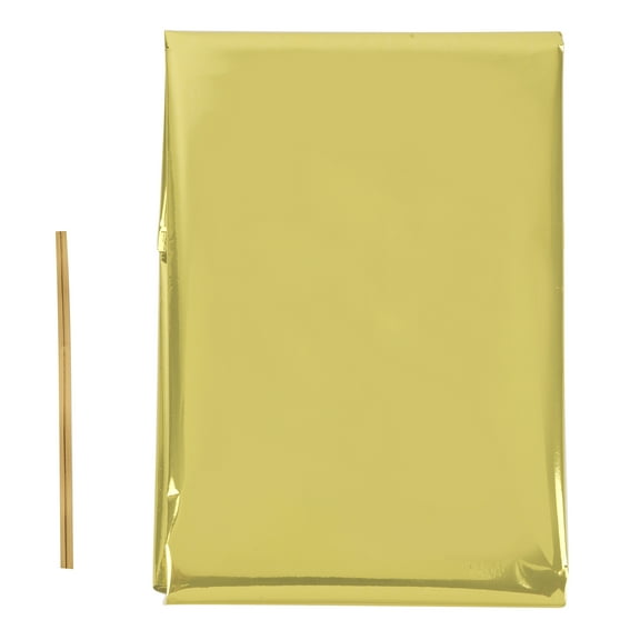 22" x 25" x 8" Gold Metallic Plastic Basket Gift Bags by Celebrate It – Ideal for Gift Baskets - Holidays & Special Occasions - 12 Pack