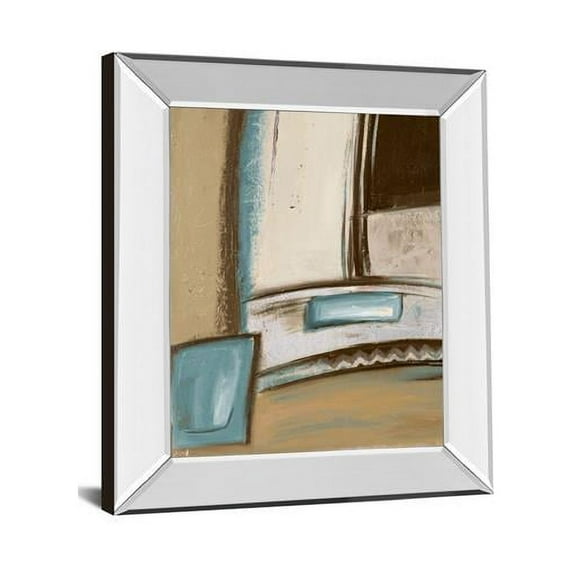 22 x 26 in. Time Flies on Blue I by Patricia Pinto Mirror Framed Print Wall Art