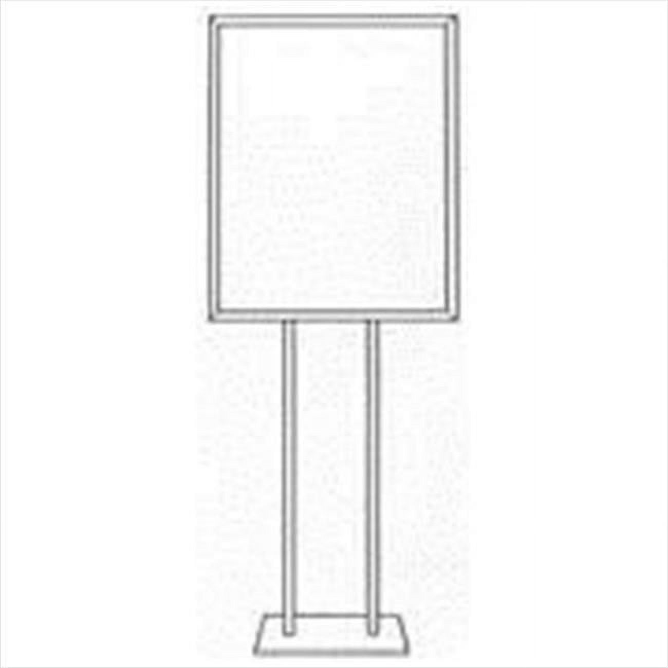 22 x 28 in. Flat Base Bulletin Sign Holder, Matte Black
