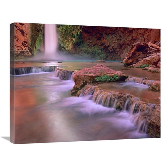 22 x 28 in. Mooney Falls Cascading Into Havasu Creek, Grand Canyon National Park, Arizona Art Print - Tim Fitzharris