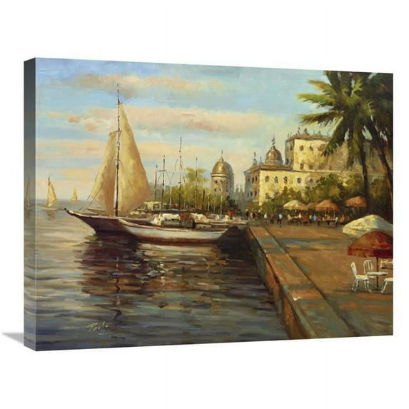 22 x 28 in. Santo Domingo Harbor Art Print - Bolo