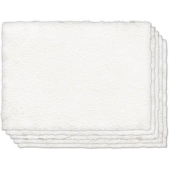 22" x 30" 100% Cotton Cold-Pressed Handmade Paper for Watercolors, 300 GSM, 5 Sheets/Pack (IAPCO31)$$Art & Craft