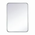 thumbnail image 1 of 22 x 30 in. Soft Corner Metal Rectangular Mirror, Silver, 1 of 1