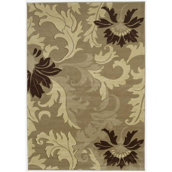 22" x 32" x 0.47" Beige Polypropylene Accent Rug
