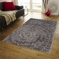 thumbnail image 1 of 22 x 34 in. Wanderlust Black & White Feather Pattern Woven Cotton & Chenille Rectangle Area Rug, 1 of 1