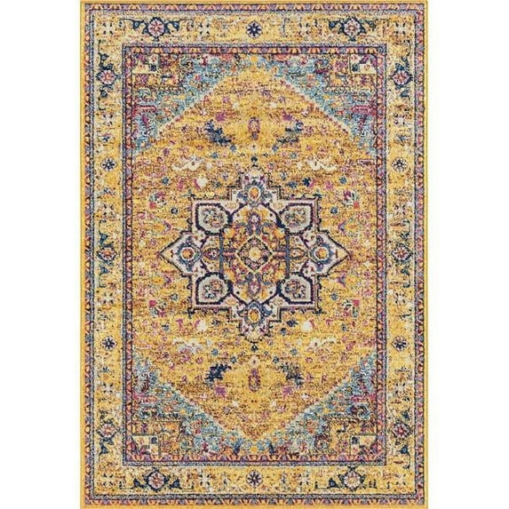 22" x 36" Burnt Orange Olefin - Frieze Accent Rug