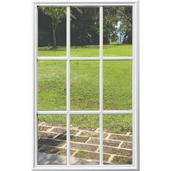 22 x 36 Entry Door Clear Glass Insert (9 Lite), White