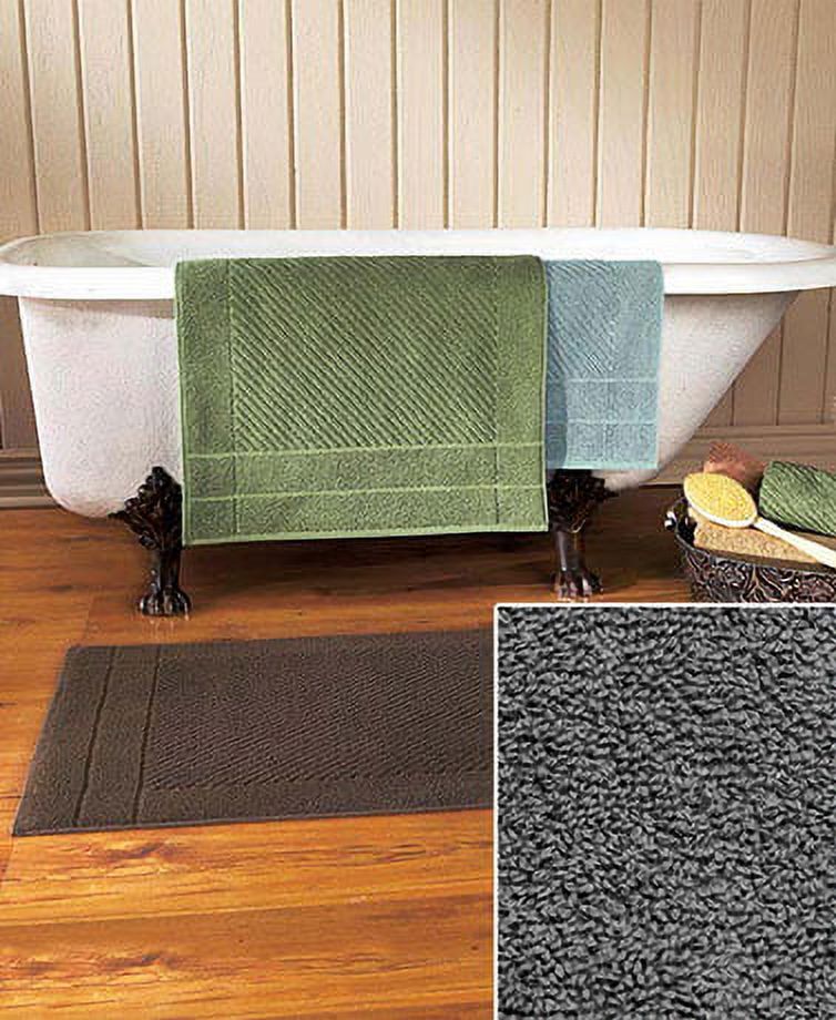 22" x 36" Fast Drying Absorbent Bath Mat (gray)