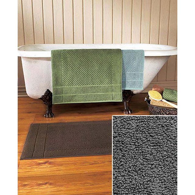 22" x 36" Fast Drying Absorbent Bath Mat (gray)
