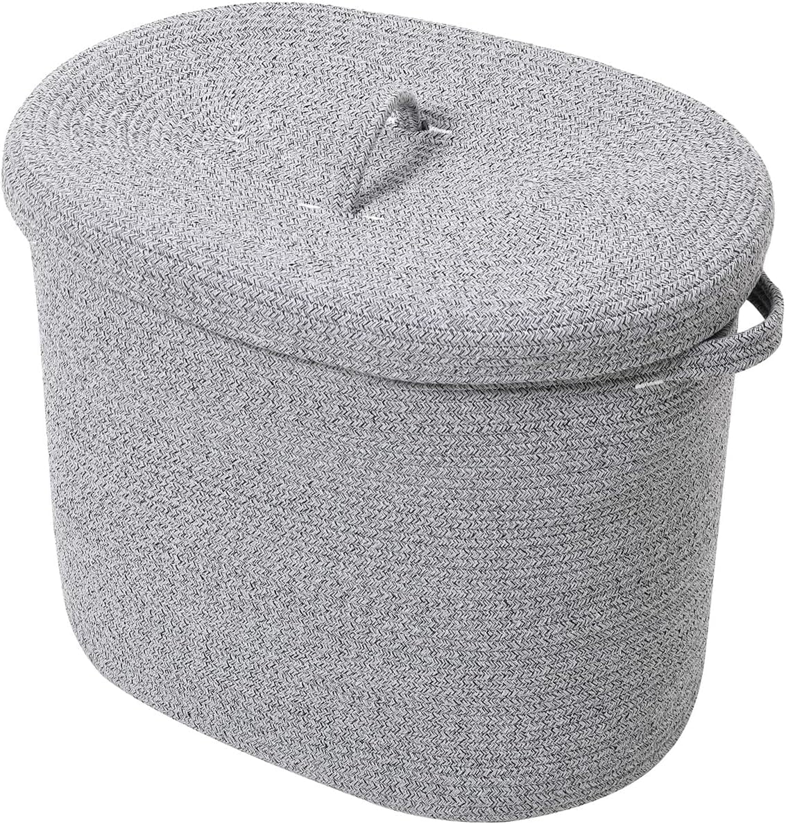 22"x14"x18" Rectangular Extra Large Storage Basket with Lid, Cotton