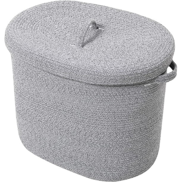 22"x14"x18" Rectangular Extra Large Storage Basket with Lid, Cotton