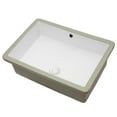 thumbnail image 1 of 22"x15.5" White Ceramic Rectangular Undermount Bathroom Sink with Overflow, 1 of 6