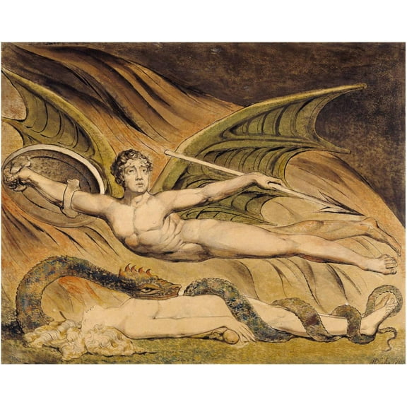 22"x17" Fine Art Quality Poster :: Satan Exulting over Eve by William Blake