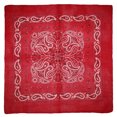 thumbnail image 1 of 22"x22" Red Paisley Design #2 100% Cotton Bandana, 1 of 1