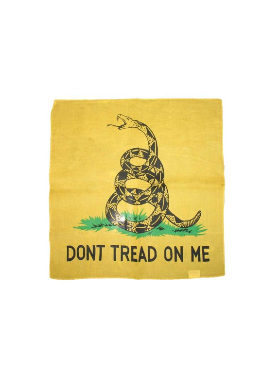 22"x22" Yellow Gadsden Snake Don't Tread on me Tea Party Bandana Bandanna