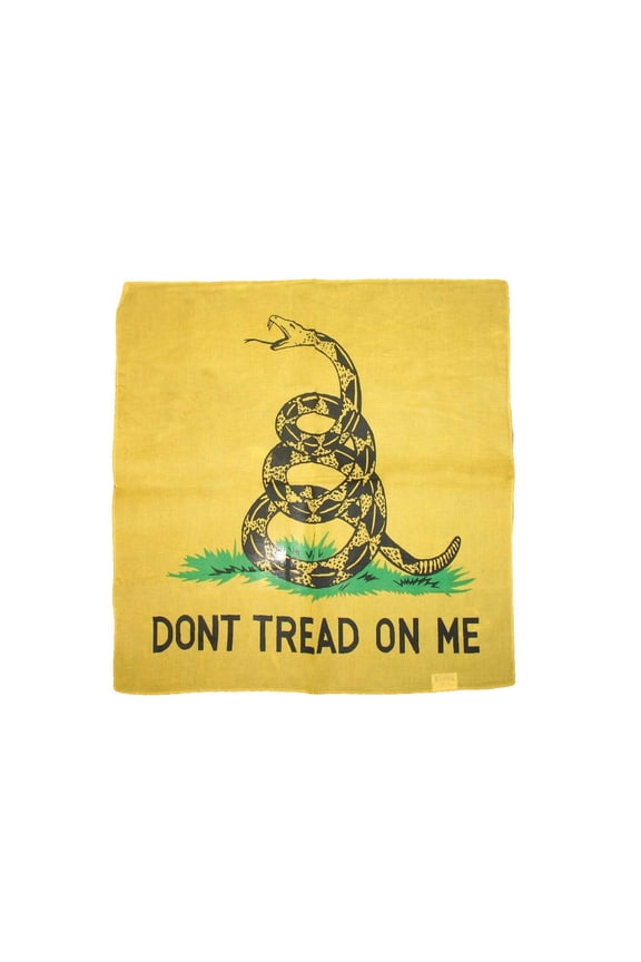 22"x22" Yellow Gadsden Snake Don't Tread on me Tea Party Bandana Bandanna