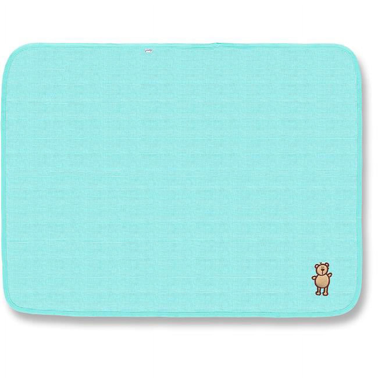 2201MT Mint Thermal Receiving Blanket with Bear Applique 30 x 40 in