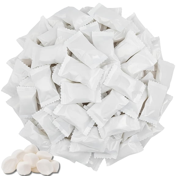 220 Count White Buttermints Individually Wrapped, Soft Melt-Away After Dinner Mints