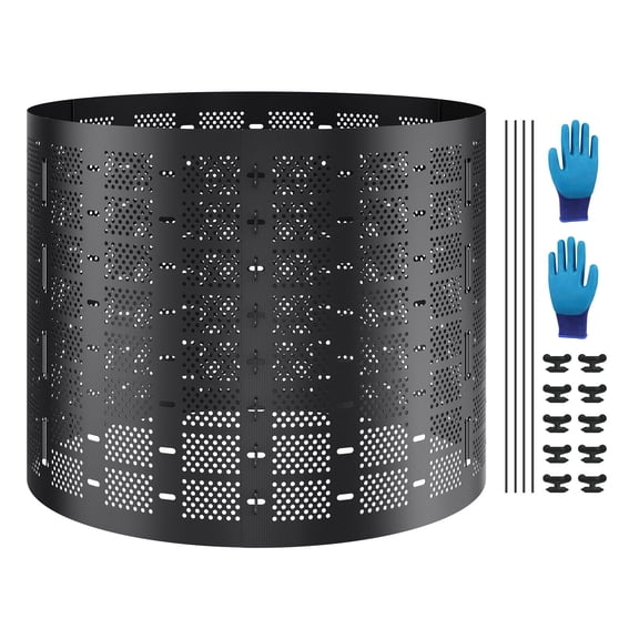 220 Gallon Expandable Outdoor Compost Bin Easy Setup Large Capacity for Quick Fertile Soil Creation