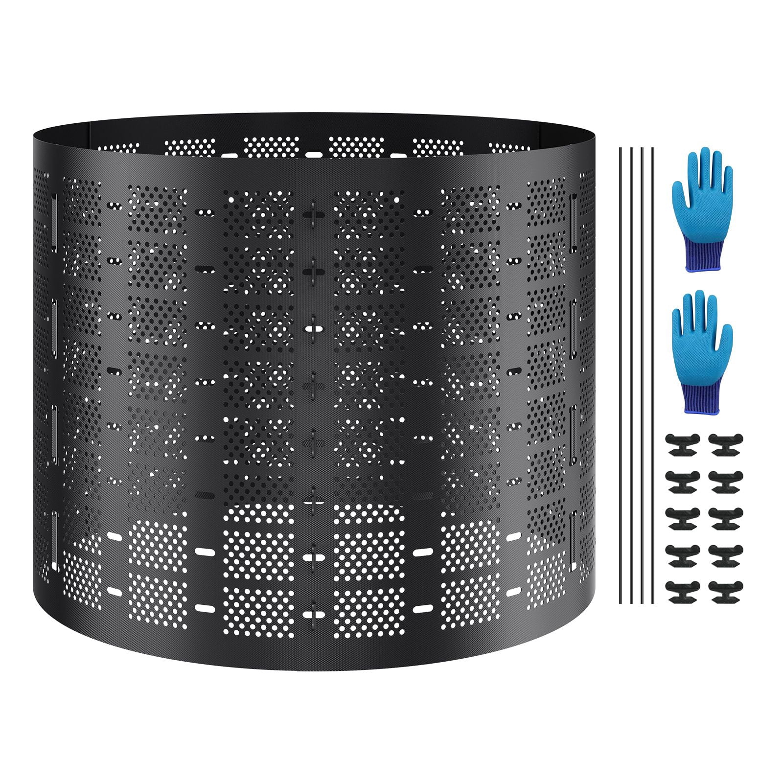 220 Gallon Garden Compost Bin with HDPE Material, Ventilation System, Reusable, Easy Assembly, for Backyard Composting