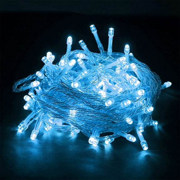 220 LED Christmas Lights, 72 Ft Connectable Blue Fairy String Lights with Clear Wire, Indoor/Outdoor Lights for Christmas Tree, Wedding & Holiday Decorations