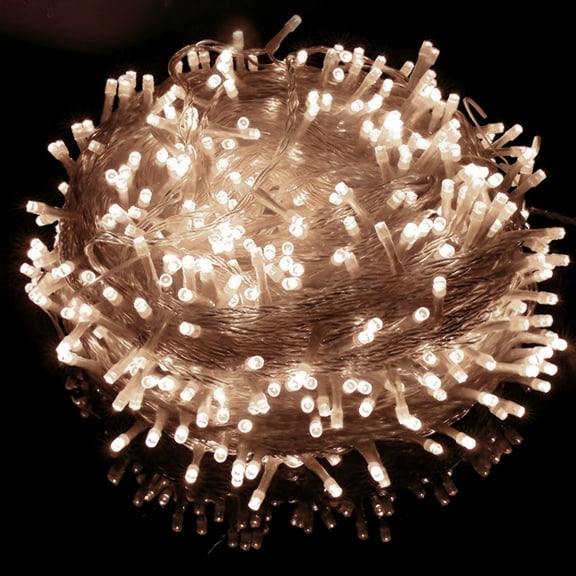 Beatineon Christmas String Lights, 72FT 220LED Indoor Outdoor Lights with 8 Functions & Timer, Connectable Transparent Wire for Holiday Home Decor,Warm White