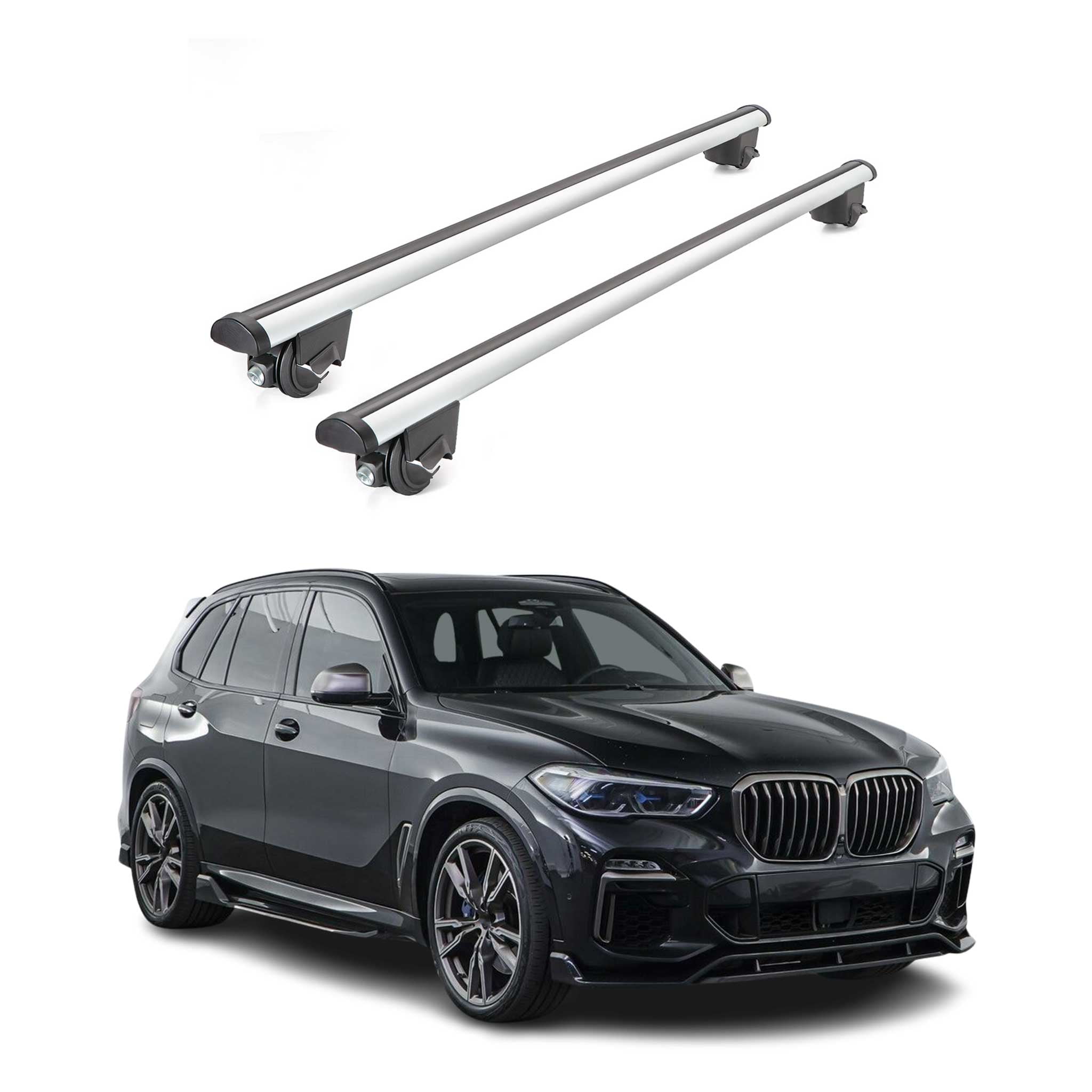 2019-2026 BMW X5 G05 Roof Rack Cross Bars Silver