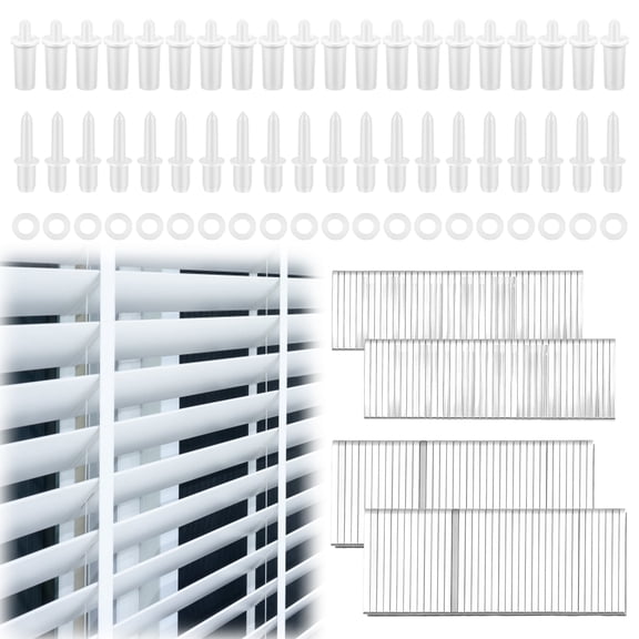 220 PCS Shutter Repair Kit Spring Loaded Plantation Shutter Pins and Louver Staples Replacement Parts with Staples Spacers for Window Blinds Maintenance