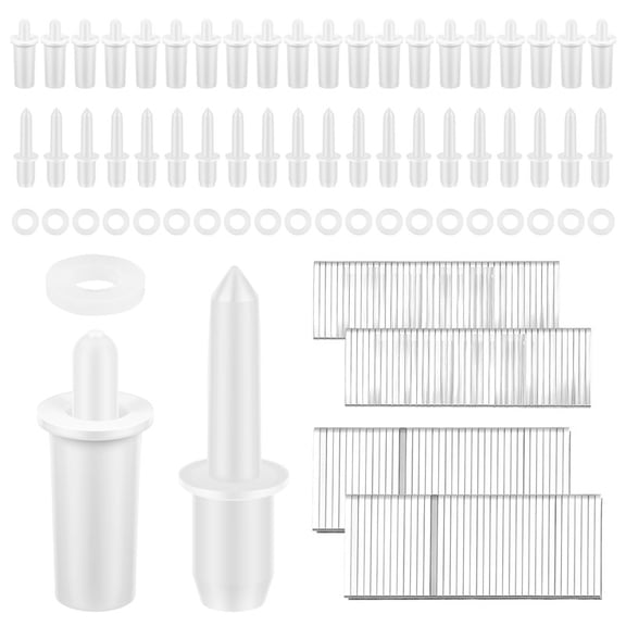 220 PCS Shutter Repair Kit Spring Loaded Plantation Shutter Pins and Louver Staples Replacement Parts with Staples Spacers for Window Blinds Maintenance